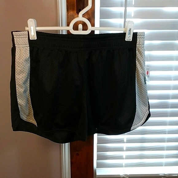 just be Pants - Just Be Women's Black and White Mesh Shorts Size M Fully Lined New with Tag